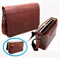 High quality men genuine leather briefcase