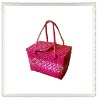100%handmade PP woven basket colorful picnic