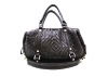 2011 women shoulder bag weave grain genuine leather handbag