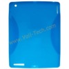 Blue Decent Design Silicone Skin Case Cover for iPad