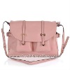 Classic Style Candy Color Genuine Leather Messenger Bag