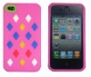 Colorful diamond bean silicon case for iphone 4/4s