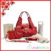 Fashional faux leather baby nappy bag