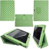For Samsung Tab P7510 Leather case (Green&white dots)