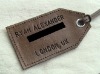 Genuine leather luggage tag