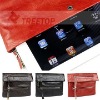 Genuine leather sleeve for iPad 2,top layer cow leather material