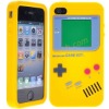 Golden Game Boy Design Silicone Skin Case Cover for iPhone4