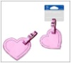 Heart shaped pvc couple luggage tag