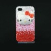 Hello Kitty design crystal hard back case for iphone 4