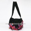 Multicolour Floral Ethnic Customs Messenger Bag(Black)