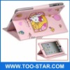 Pink Hello Kitty Stand Leather Flip Case for iPad 2