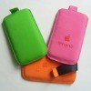Soft Leather Look Pouch Case with Pull Tab for Iphone 4 4s