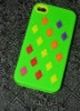 colorful diamond beans silicone cover for iphone 4/4s