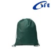 cute green polyester drawstring backpack