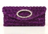 new purple rose clutch frame evening bag077