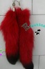 novel accessories dye black fur fox tail  luggage tag