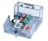 poker set/poker chip set/acrylic poker set/acrylic poker case/chip set