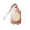 round shape real leather  luggage tag