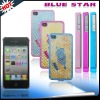 two heart lather on case for iphone 4g