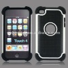 white TRIPLE LAYER HYBRID IMPACT combo hard pc tpu silicone case cover for APPLE iPOD TOUCH 4 4G 4TH