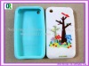 0.3cm thickness silicon cell phone cases for iphone 3g