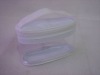 0.3mm transparent vinyl cosmetic bag with handle