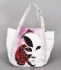 1&2 Unique Design Fashionable Multi Color Hand Painted Cotton Canvas Ladies' Handbag