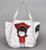 1&2 Unique Design Fashionable Multi Color Hand Painted Cotton Canvas Ladies' Handbag