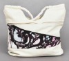 1&2 Unique Design Fashionable Multi Color Hand Painted Cotton Canvas Ladies' Handbag