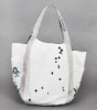 1&2 Unique Design Fashionable Multi Color Hand Painted Cotton Canvas Ladies' Handbag