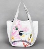 1&2 Unique Design Fashionable Multi Color Hand Painted Cotton Canvas Ladies' Handbag