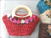 1 DOZEN OK!!! CHINA TOTE STRAW BAGS WITH HANDLES WHOLESAlE