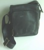 10" Brown genuine leather messenger bag for men