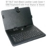 10 inch laptop leather case with keyboard