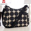 100 Cotton Fabric Diaper Bag-Sand Dot Hobo