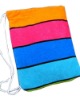 100% cotton colorful stripe drawstring beachbag