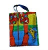 100% cotton velvet printed hanging beach bag