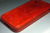 100% hand-made red wood / bamboo case for iphone 4g 4gs
