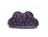 100% handcraft noble purple beaded clutch bags 077