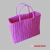 100%handmade colorful PE pipe woven fashion handbag