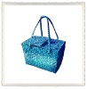 100%handmade colorful PP woven picnic basket