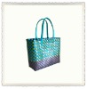 100%handmade colorful shiny PP woven bag for shopping