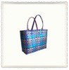 100%handmade colorful shiny PP woven bag shoulder