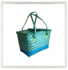 100%handmade colorful shiny PP woven picnic basket