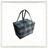 100%handmade shiny PP woven picnic basket