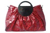 100909 red big fashion women bag 2012