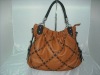 100911 brown dicty leather bag