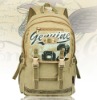 12 oz brand popular printed retro canvas backpack