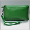 12012 Green color ladies purse with handy wrist strap