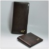 12014 Long Style Classic Leather Coat Wallet